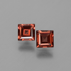 1.50 ctw Red Pyrope Garnet Gemstones, Pyrope Garnet Gems in Square Step-Cut Shape for Sale.