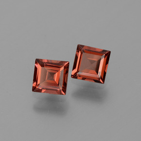 1.50 ctw Red Pyrope Garnet Stones, Natural Pyrope Garnet in Square Step-Cut Shape for Sale