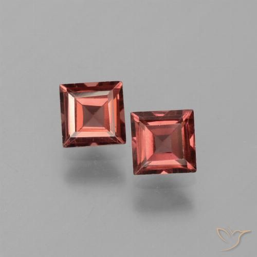 1.64 ct Square Cut Pyrope Garnet, 5 x 5 mm From Mozambique, Photo A