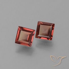 1.49 ctw Red Pyrope Garnet Stones, Natural Pyrope Garnet in Square Step-Cut Shape for Sale