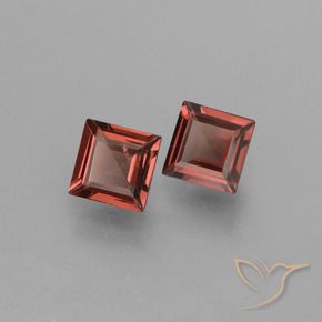 1.34 ctw Red Pyrope Garnet Stones, Natural Pyrope Garnet in Square Step-Cut Shape for Sale