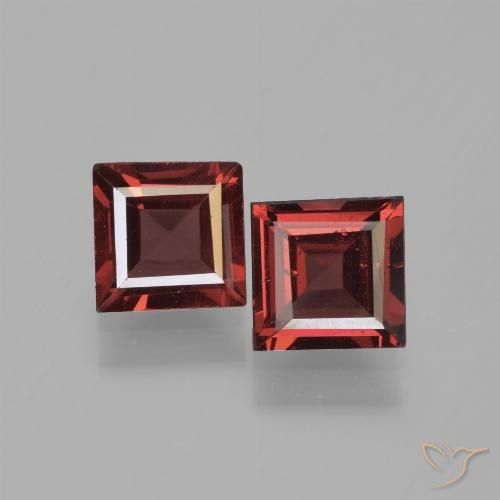 1.52ctw Natural Dark Red Pyrope Garnet, Square, VVS-VS