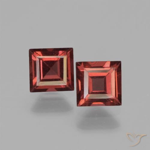 1.57 ct Square Cut Pyrope Garnet, 5 x 4.9 mm From Mozambique, Photo A