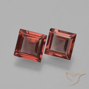 1.50 ctw Red Pyrope Garnet Stones, Natural Pyrope Garnet in Square Step-Cut Shape for Sale