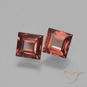 1.42 ctw Red Pyrope Garnet Stones, Natural Pyrope Garnet in Square Step-Cut Shape for Sale