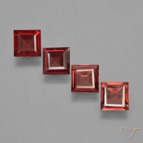 2.32ctw Natural Medium Red Pyrope Garnet, Square, VS