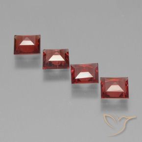 Pyrope Garnet Gemstones in 5 x 5 mm (calibrated) Size for Sale, Pyrope Garnet Stones in Medium Red Color