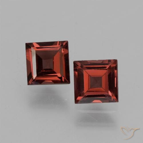 1.55ctw Natural Dark Red Pyrope Garnet, Square, VVS-VS