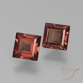 1.51 ctw Red Pyrope Garnet Stones, Natural Pyrope Garnet in Square Step-Cut Shape for Sale
