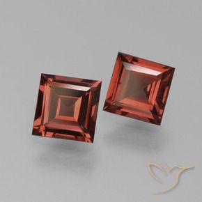 1.36 ctw Red Pyrope Garnet Stones, Natural Pyrope Garnet in Square Step-Cut Shape for Sale
