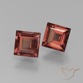 1.36 ctw Red Pyrope Garnet Stones, Natural Pyrope Garnet in Square Step-Cut Shape for Sale