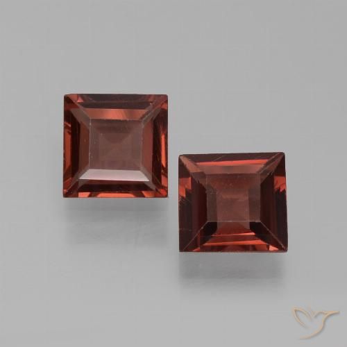 1.29ctw Natural Deep Scarlet Red Pyrope Garnet, Square, VVS-VS