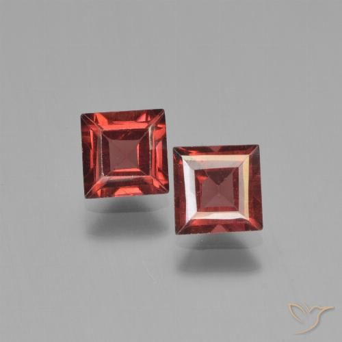 1.58ctw Natural Deep Red Pyrope Garnet, Square, VS