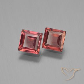 1.49 ctw Red Pyrope Garnet Stones, Natural Pyrope Garnet in Square Step-Cut Shape for Sale