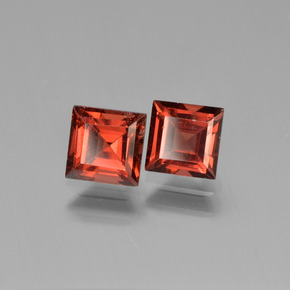 1.79 ctw Red Pyrope Garnet Stones, Natural Pyrope Garnet in Square Step-Cut Shape for Sale