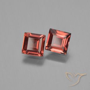 1.40 ctw Red Pyrope Garnet Stones, Natural Pyrope Garnet in Square Step-Cut Shape for Sale