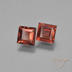 1.58 ctw Red Pyrope Garnet Stones, Natural Pyrope Garnet in Square Step-Cut Shape for Sale