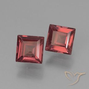 1.47 ctw Red Pyrope Garnet Stones, Natural Pyrope Garnet in Square Step-Cut Shape for Sale