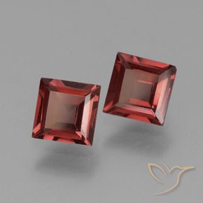 1.51 ctw Red Pyrope Garnet Stones, Natural Pyrope Garnet in Square Step-Cut Shape for Sale