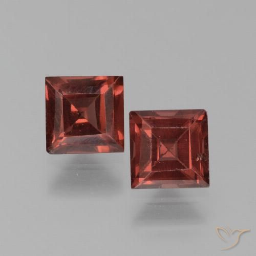 1.62ctw Natural Deep Red Pyrope Garnet, Square, VS