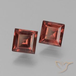 1.62 ctw Red Pyrope Garnet Stones, Natural Pyrope Garnet in Square Step-Cut Shape for Sale
