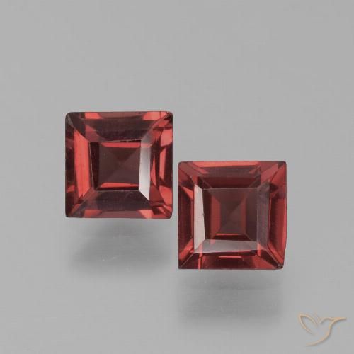 1.40ctw Natural Deep Scarlet Red Pyrope Garnet, Square, VVS
