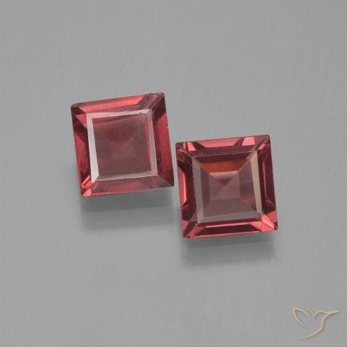 1.45ctw Natural Deep Wine Red Pyrope Garnet, Square, VS