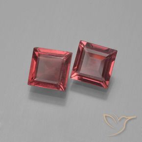1.45 ctw Red Pyrope Garnet Stones, Natural Pyrope Garnet in Square Step-Cut Shape for Sale