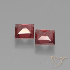 Pyrope Garnet Gemstones in 5 x 5 mm (calibrated) Size for Sale, Pyrope Garnet Stones in Deep Wine Red Color