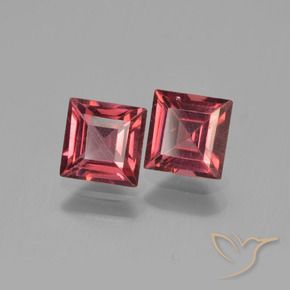 1.62 ctw Red Pyrope Garnet Stones, Natural Pyrope Garnet in Square Step-Cut Shape for Sale