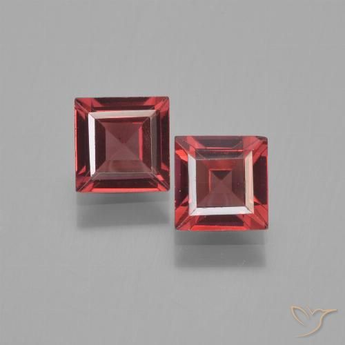 1.48ctw Natural Dark Red Pyrope Garnet, Square, VVS-VS