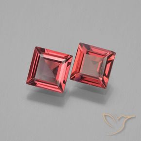 1.48 ctw Red Pyrope Garnet Stones, Natural Pyrope Garnet in Square Step-Cut Shape for Sale