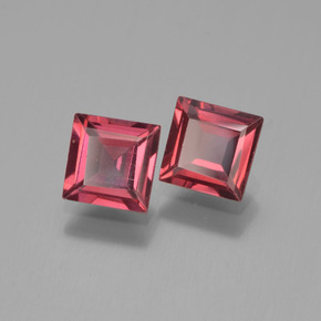 1.55 ctw Red Pyrope Garnet Stones, Natural Pyrope Garnet in Square Step-Cut Shape for Sale