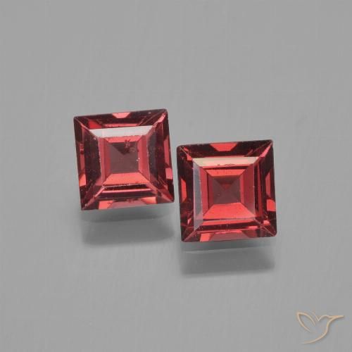 1.48ctw Natural Deep Wine Red Pyrope Garnet, Square, VS