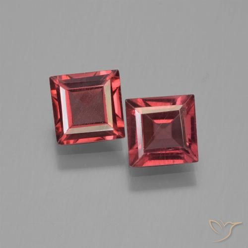 1.54 ct Square Cut Pyrope Garnet, 5.2 x 5.1 mm From Mozambique, Photo A