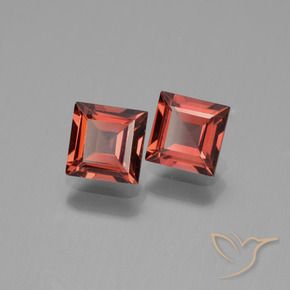 1.59 ctw Red Pyrope Garnet Stones, Natural Pyrope Garnet in Square Step-Cut Shape for Sale