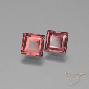 1.46 ctw Red Pyrope Garnet Stones, Natural Pyrope Garnet in Square Step-Cut Shape for Sale