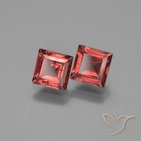 1.77 ctw Red Pyrope Garnet Stones, Natural Pyrope Garnet in Square Step-Cut Shape for Sale