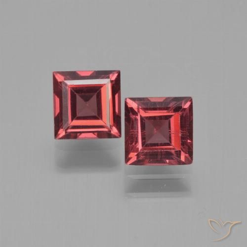 1.57 ct Square Cut Pyrope Garnet, 5 x 5 mm From Mozambique, Photo A