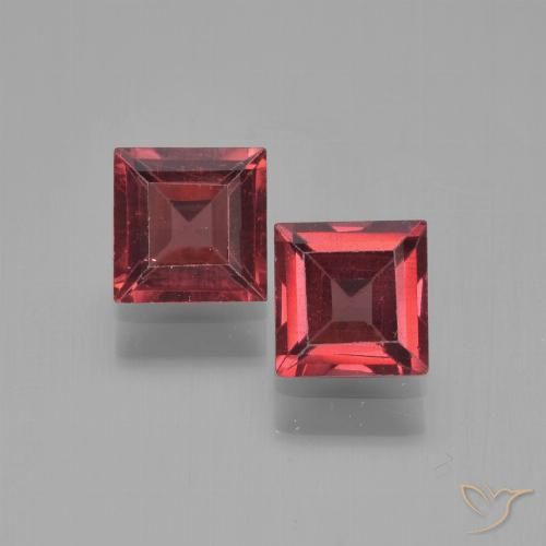 1.50ctw Natural Medium Red Pyrope Garnet, Square, VVS