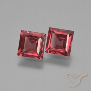 1.50 ctw Red Pyrope Garnet Stones, Natural Pyrope Garnet in Square Step-Cut Shape for Sale