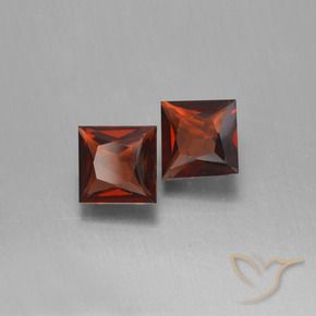 1.29 ctw Red Pyrope Garnet Stones, Natural Pyrope Garnet in Princess-Cut Shape for Sale