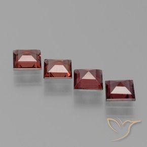 Pyrope Garnet Gemstones in 5 x 5 mm (calibrated) Size for Sale, Pyrope Garnet Stones in Dark Red Color