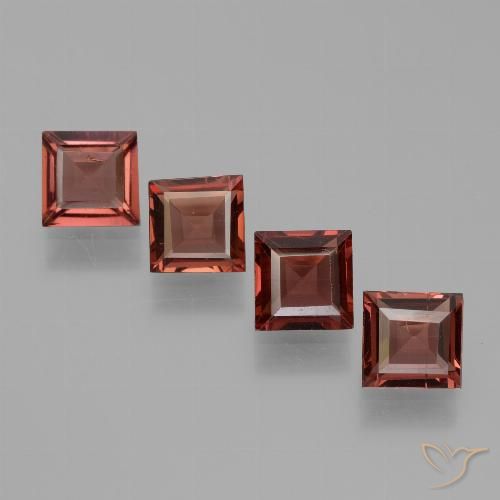 2.84 ct Square Cut Pyrope Garnet, 5 x 4.9 mm From Mozambique, Photo A