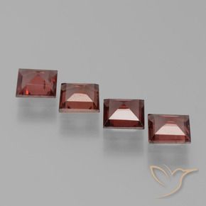 Pyrope Garnet Gemstones in 5 x 5 mm (calibrated) Size for Sale, Pyrope Garnet Stones in Currant Red Color