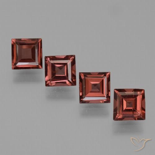 3.26ctw Natural Scarlet Red Pyrope Garnet, Square, VS
