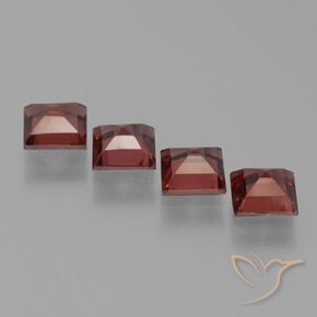 Pyrope Garnet Gemstones in 5 x 5 mm (calibrated) Size for Sale, Pyrope Garnet Stones in Scarlet Red Color