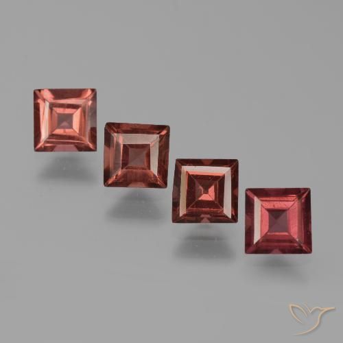 2.78ctw Natural Medium Red Pyrope Garnet, Square, VS