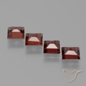 Pyrope Garnet Gemstones in 5 x 5 mm (calibrated) Size for Sale, Pyrope Garnet Stones in Deep Red Color