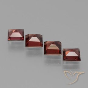 Pyrope Garnet Gemstones in 5 x 5 mm (calibrated) Size for Sale, Pyrope Garnet Stones in Deep Scarlet Red Color